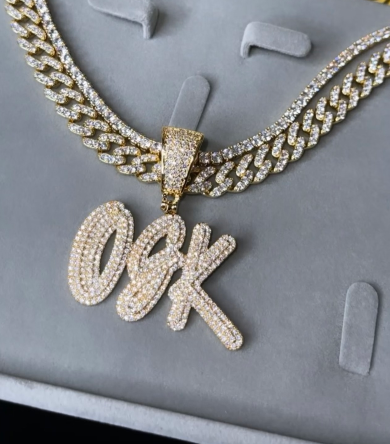 Icy Nameplate Necklace